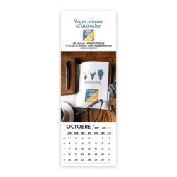 Calendrier chevalet vertical (21x7,5 cm) personnalisé - Logo intégré Au bureau