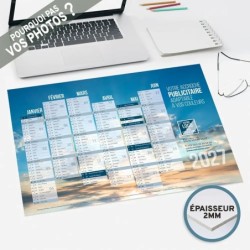 Calendrier bancaire A3 rigide personnalisé - Spacieux