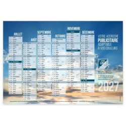 Calendrier bancaire A3 souple personnalisé - Spacieux