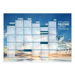 Calendrier bancaire A4 rigide personnalisé - Spacieux
