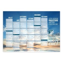 Calendrier bancaire A4 rigide personnalisé - Spacieux