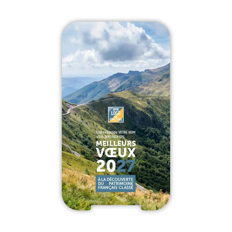 Calendrier support téléphone personnalisé - Visiocal Patrimoine France