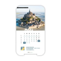 Calendrier support téléphone personnalisé - Visiocal Patrimoine France
