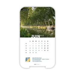 Calendrier support téléphone personnalisé - Visiocal Patrimoine France