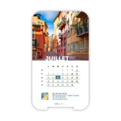 Calendrier support téléphone personnalisé - Visiocal Patrimoine France