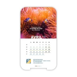 Calendrier support téléphone personnalisé - Visiocal Océan