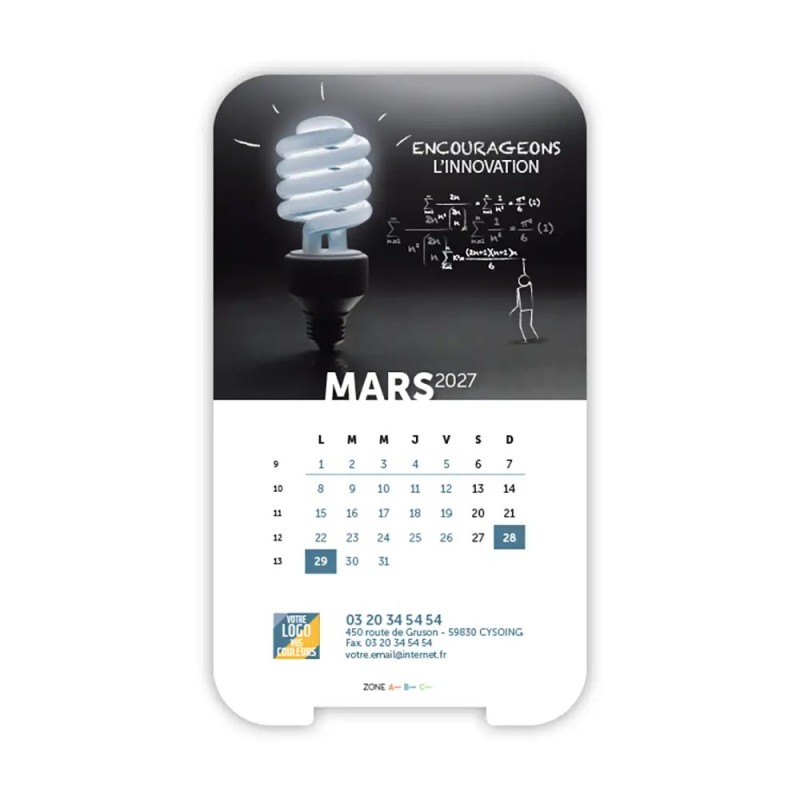 Calendrier support téléphone personnalisé - Visiocal Business