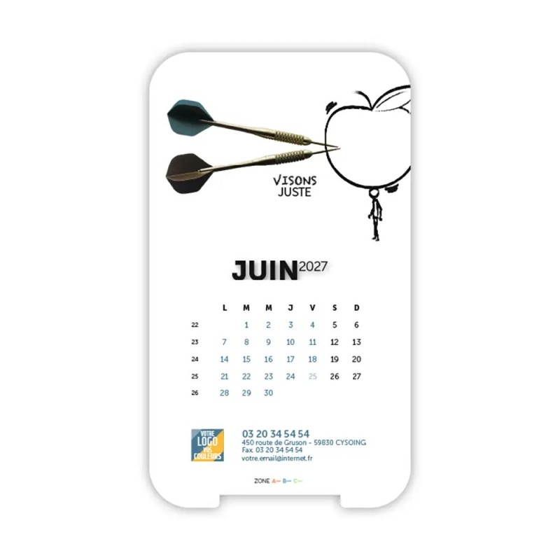Calendrier support téléphone personnalisé - Visiocal Business