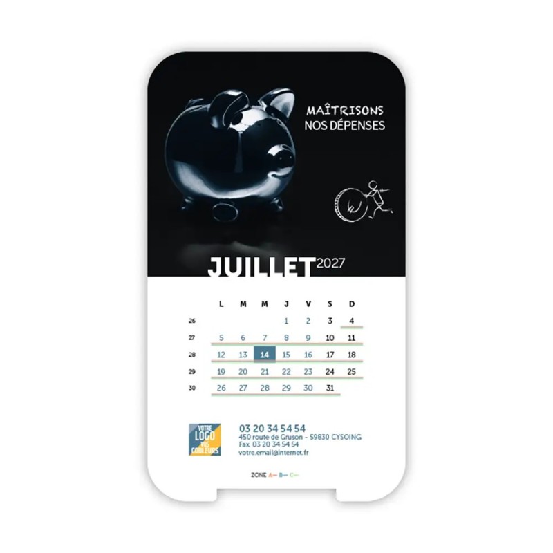 Calendrier support téléphone personnalisé - Visiocal Business