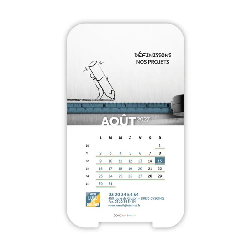 Calendrier support téléphone personnalisé - Visiocal Business