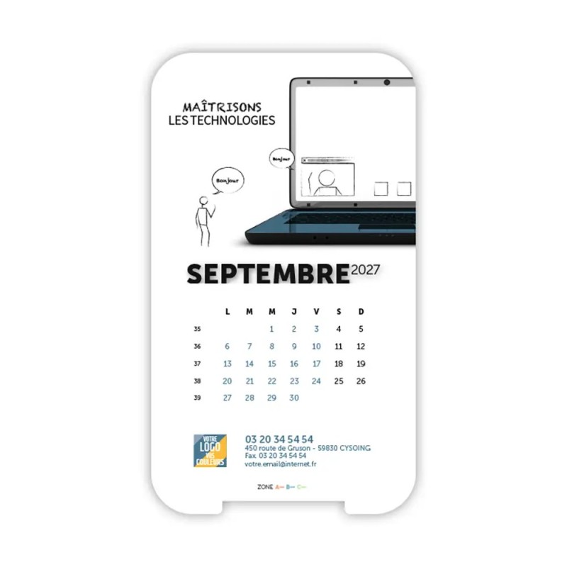 Calendrier support téléphone personnalisé - Visiocal Business