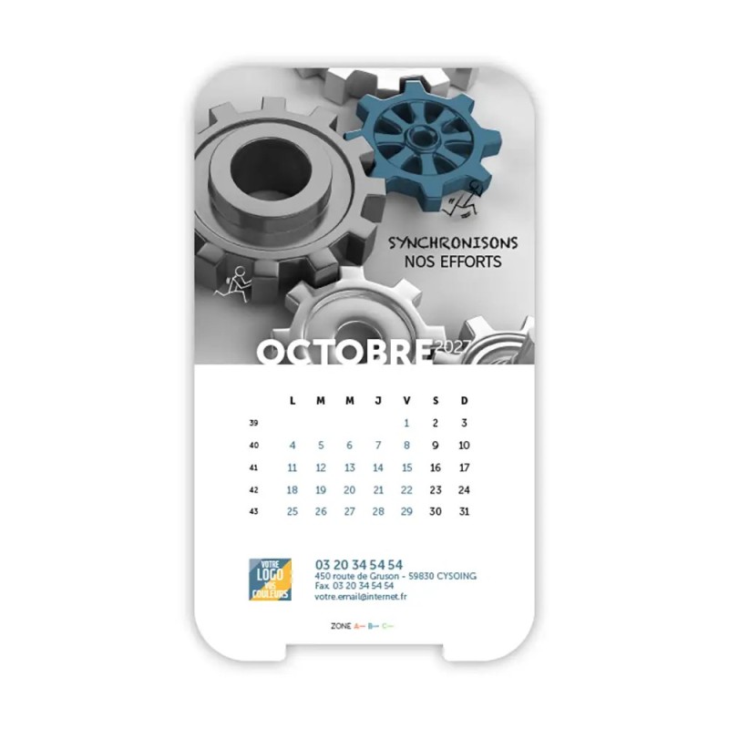 Calendrier support téléphone personnalisé - Visiocal Business