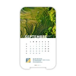 Calendrier support téléphone personnalisé - Visiocal Vue du ciel