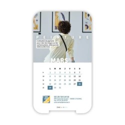 Calendrier support téléphone personnalisé - Visiocal Arts