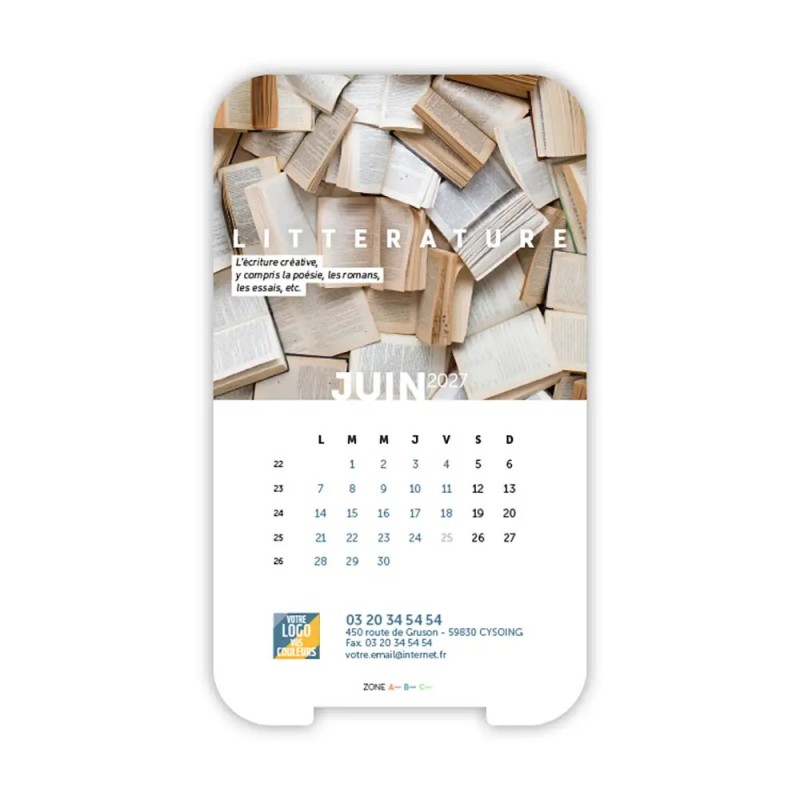Calendrier support téléphone personnalisé - Visiocal Arts