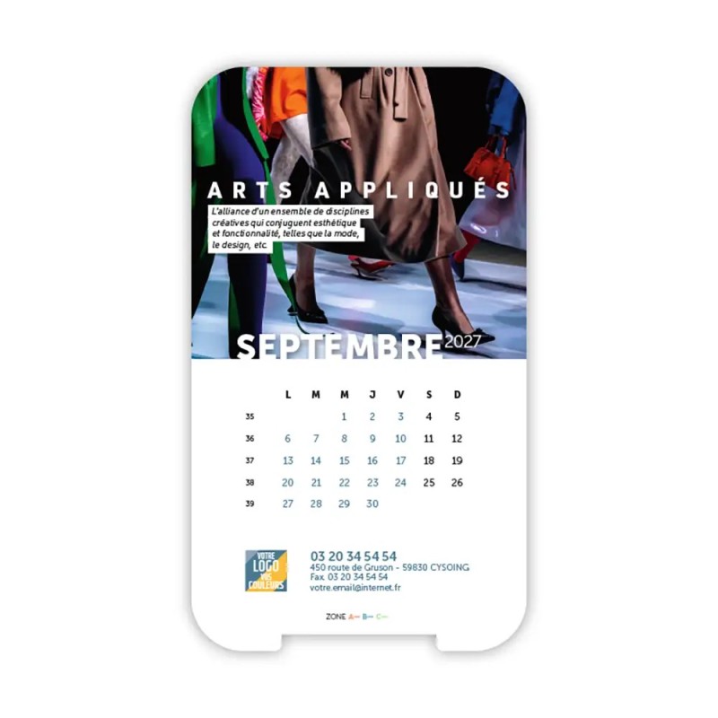 Calendrier support téléphone personnalisé - Visiocal Arts