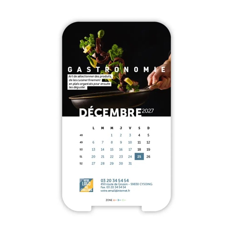 Calendrier support téléphone personnalisé - Visiocal Arts