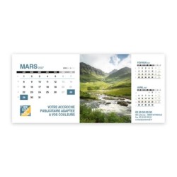 Calendrier chevalet support de téléphone Supra (22,8x10,3 cm)  - Nature