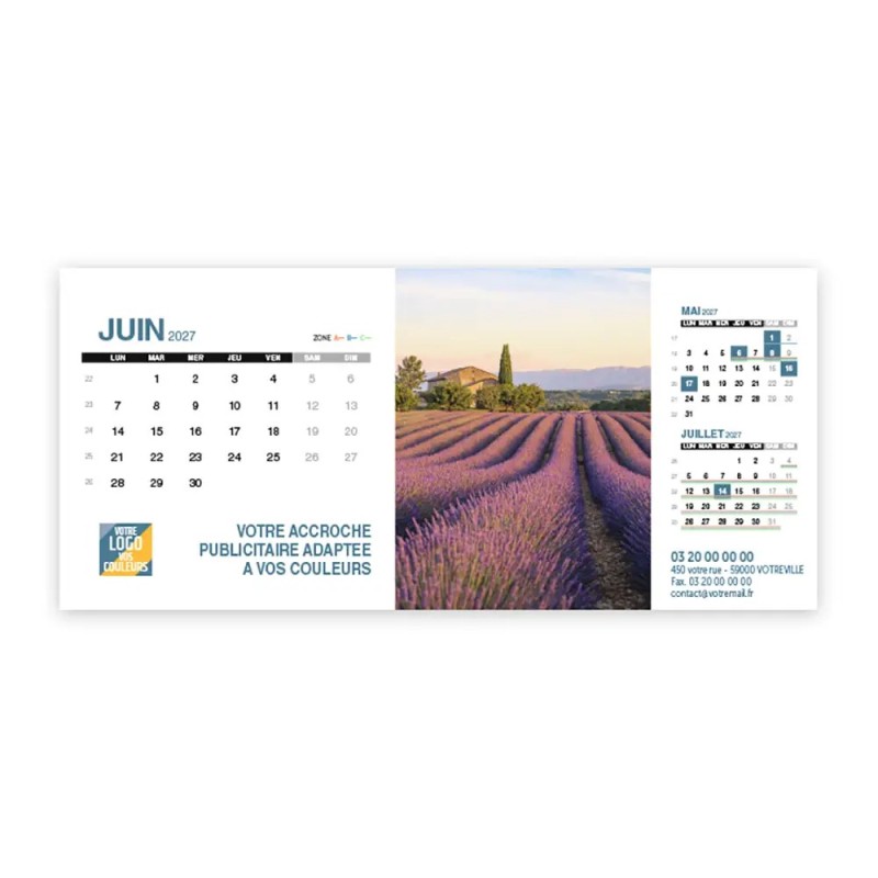 Calendrier chevalet support de téléphone Supra (22,8x10,3 cm)  - Nature