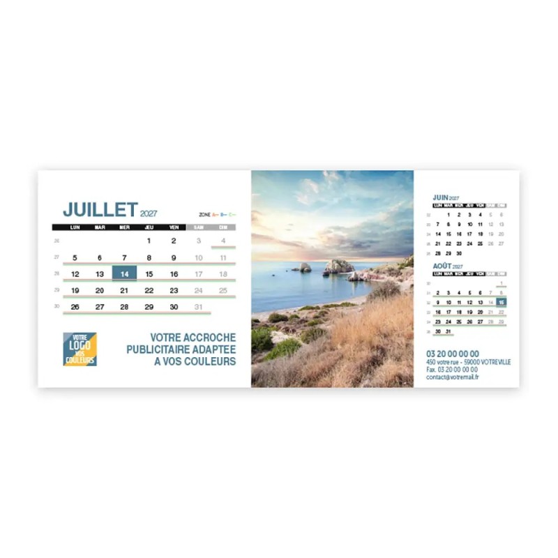 Calendrier chevalet support de téléphone Supra (22,8x10,3 cm)  - Nature