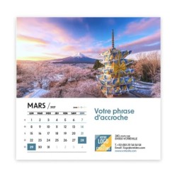 Calendrier chevalet carré (15x15 cm) personnalisé - Logo intégré Emballage