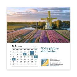 Calendrier chevalet carré (15x15 cm) personnalisé - Logo intégré Emballage
