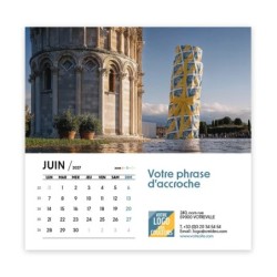 Calendrier chevalet carré (15x15 cm) personnalisé - Logo intégré Emballage