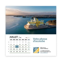 Calendrier chevalet carré (15x15 cm) personnalisé - Logo intégré Emballage