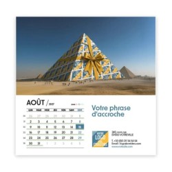 Calendrier chevalet carré (15x15 cm) personnalisé - Logo intégré Emballage