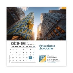 Calendrier chevalet carré (15x15 cm) personnalisé - Logo intégré Emballage
