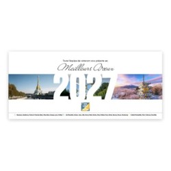Calendrier chevalet horizontal (23x10 cm) personnalisé - Logo intégré Emballage