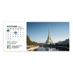 Calendrier chevalet horizontal (23x10 cm) personnalisé - Logo intégré Emballage