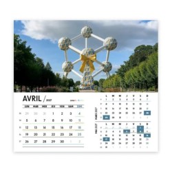Calendrier chevalet intégral (15x18 cm) personnalisé - Logo intégré Emballage