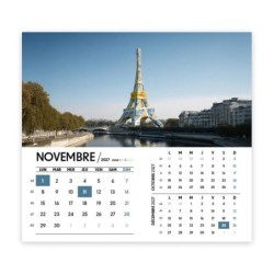 Calendrier chevalet intégral (15x18 cm) personnalisé - Logo intégré Emballage