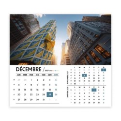 Calendrier chevalet intégral (15x18 cm) personnalisé - Logo intégré Emballage