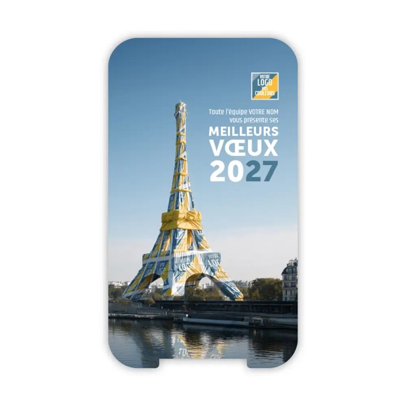 Calendrier support téléphone personnalisé - Visiocal Logo intégré Emballage