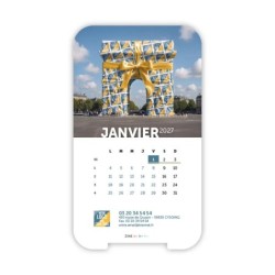 Calendrier support téléphone personnalisé - Visiocal Logo intégré Emballage