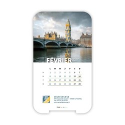 Calendrier support téléphone personnalisé - Visiocal Logo intégré Emballage