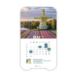 Calendrier support téléphone personnalisé - Visiocal Logo intégré Emballage
