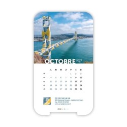 Calendrier support téléphone personnalisé - Visiocal Logo intégré Emballage