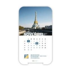 Calendrier support téléphone personnalisé - Visiocal Logo intégré Emballage