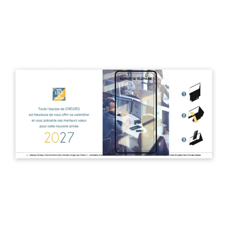 Calendrier chevalet support de téléphone Supra (22,8x10,3 cm)  - Vos photos