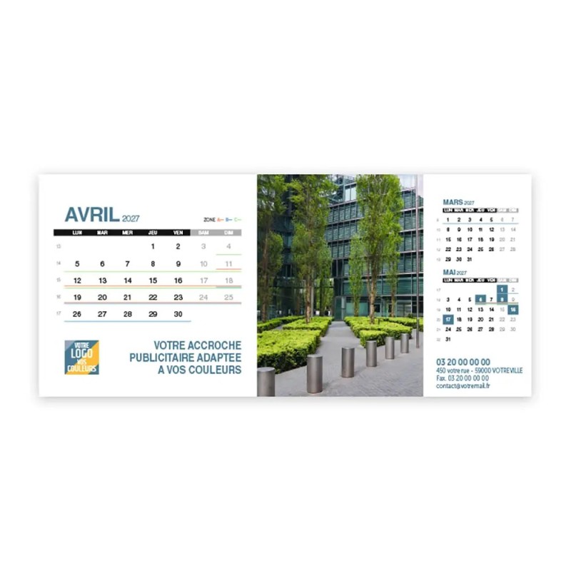 Calendrier chevalet support de téléphone Supra (22,8x10,3 cm)  - Vos photos