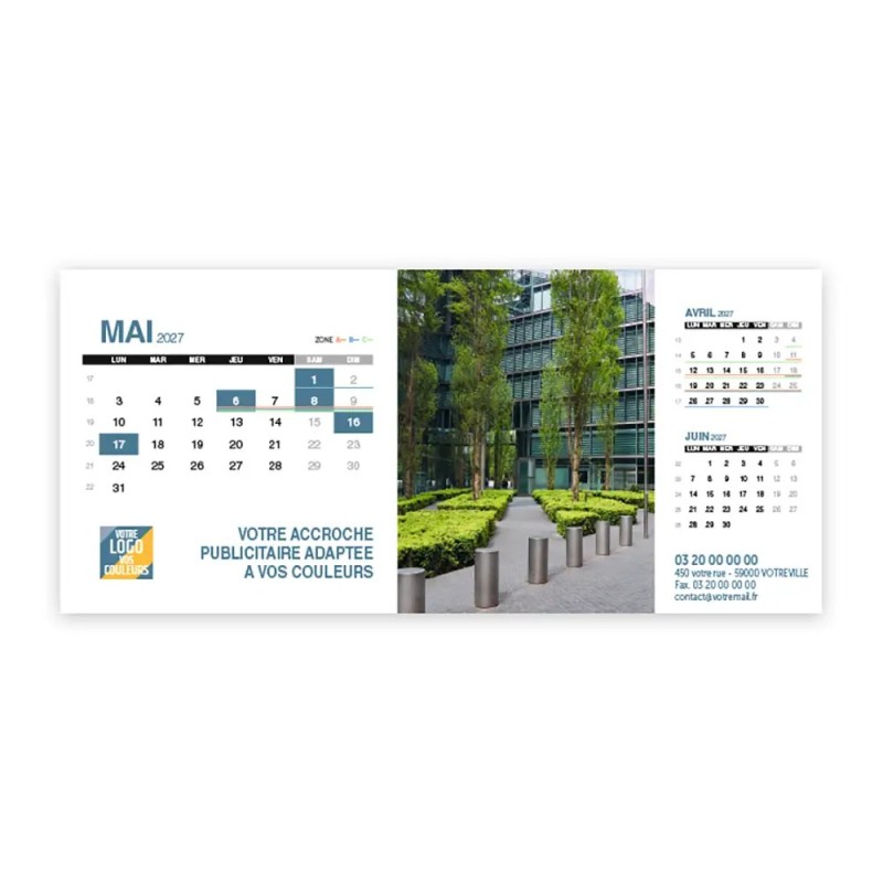 Calendrier chevalet support de téléphone Supra (22,8x10,3 cm)  - Vos photos