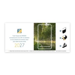 Calendrier chevalet support de téléphone Supra (22,8x10,3cm)  - Patrimoine France