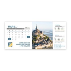 Calendrier chevalet support de téléphone Supra (22,8x10,3cm)  - Patrimoine France