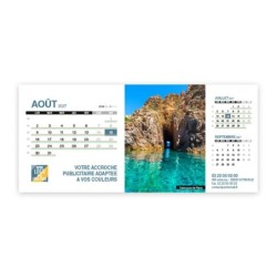 Calendrier chevalet support de téléphone Supra (22,8x10,3cm)  - Patrimoine France