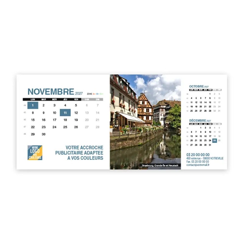 Calendrier chevalet support de téléphone Supra (22,8x10,3cm)  - Patrimoine France