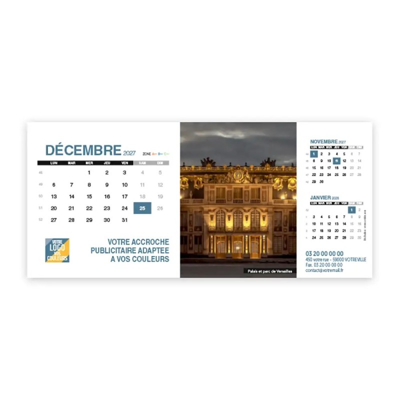 Calendrier chevalet support de téléphone Supra (22,8x10,3cm)  - Patrimoine France