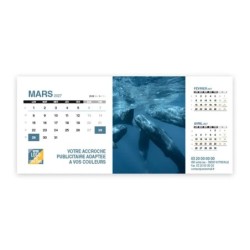 Calendrier chevalet support de téléphone Supra (22,8x10,3 cm)  - Océan